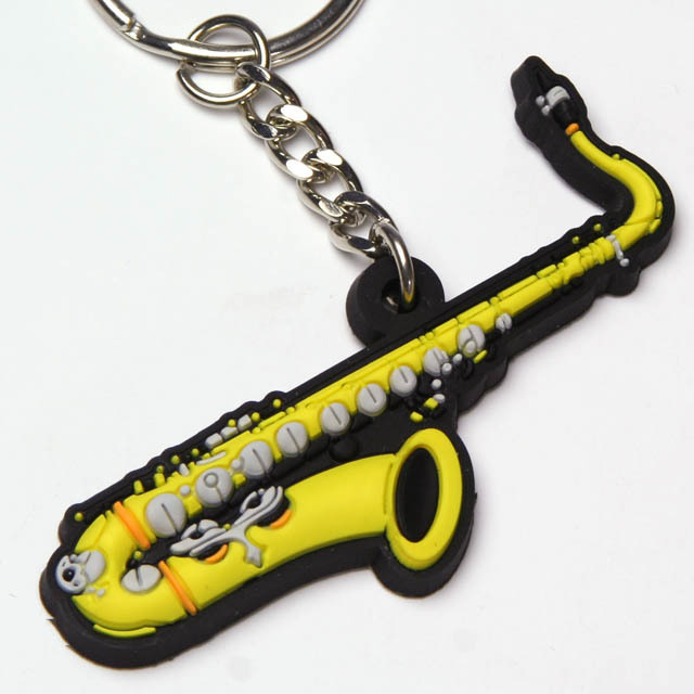 テナーサックス tenor sax ラバーズキーホルダー 音楽雑貨 音楽ギフト 音楽グッズ