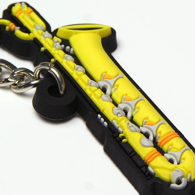 バリトンサックス baritone sax ラバーズキーホルダー 音楽雑貨 音楽ギフト 音楽グッズ