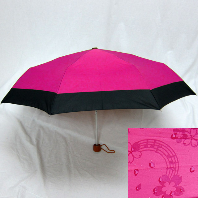 雨に浮き出る音符桜 折り畳み傘 音楽雑貨 音楽グッズ 音楽小物 音楽ギフト