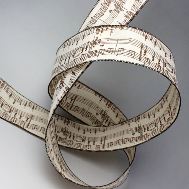 リボン 楽譜 音符 音楽雑貨 音楽グッズ