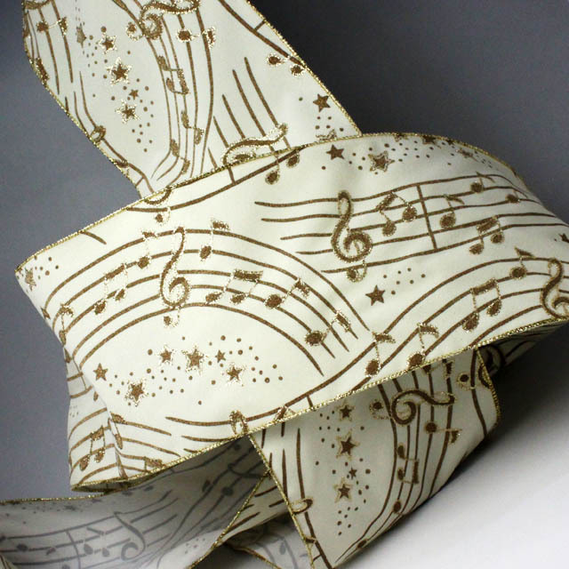 リボン 楽譜 音符 音楽雑貨 音楽グッズ