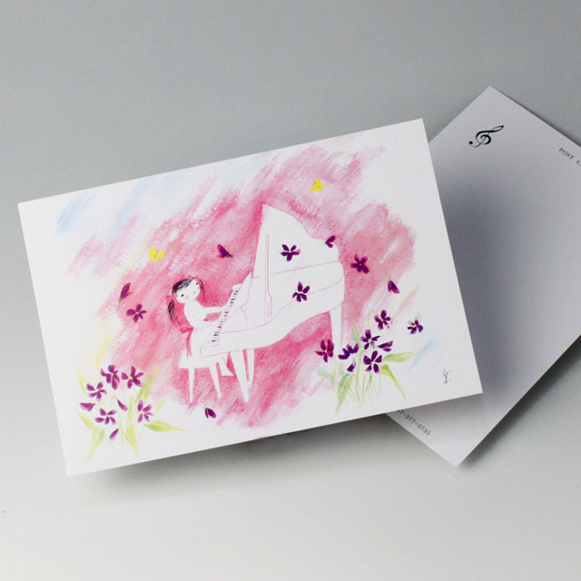 唐沢静 ポストカード 絵葉書 音楽雑貨 Little Pianist