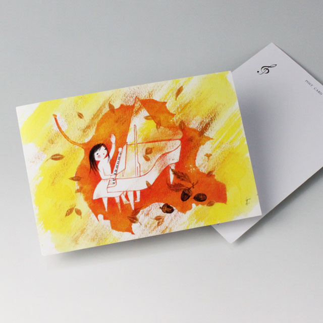 唐沢静 ポストカード 絵葉書 音楽雑貨 Little Pianist