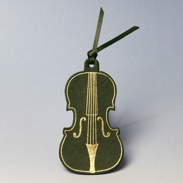 本革 栞 ブックマーク ヴァイオリン 音楽雑貨 音楽グッズ