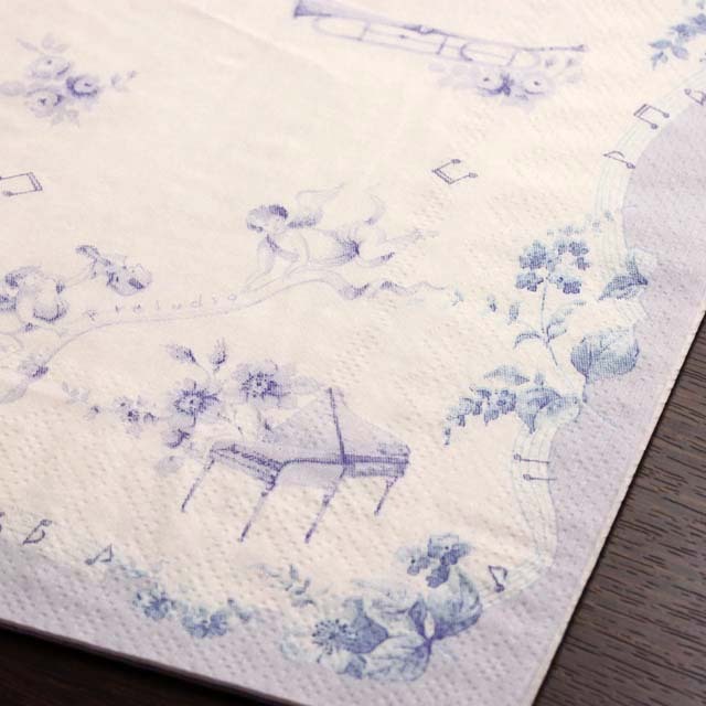 ブルーミュージック ペーパーナプキン 音楽雑貨 音楽グッズ