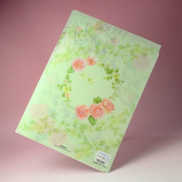 クリアファイル クリアフォルダ 音楽雑貨 音符 楽譜