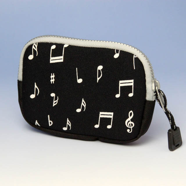 ウェットスーツ素材 ポーチ 音符 音楽雑貨 音楽グッズ
