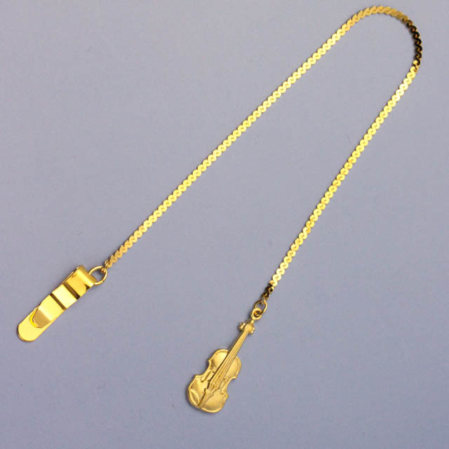 ヴァイオリン チェーンブックマーク 音楽グッズ 音楽雑貨