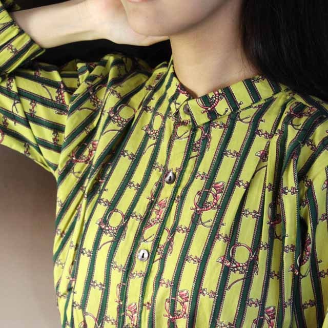 ナチュラルホルン ワンピース コットン 音楽雑貨 音楽グッズ