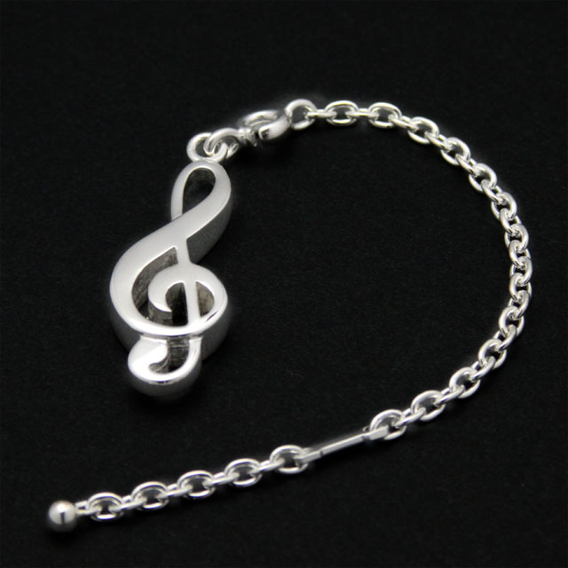 SV925シルバー キーホルダー ト音記号 音楽雑貨 音楽ギフト