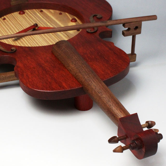 当年分完売 / 2026年製作予定】銘木 チェロ 振り子時計 パドック