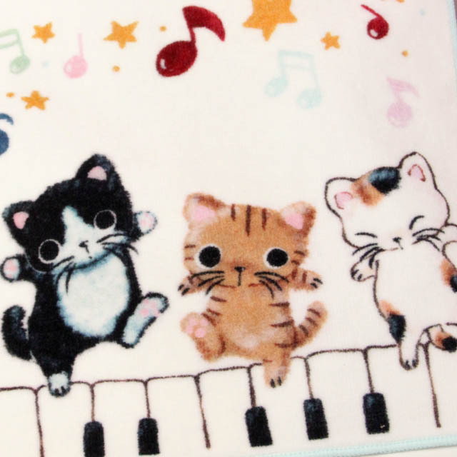 ハンドタオル Yamaneko ピアノ鍵盤 音楽雑貨 音楽グッズ