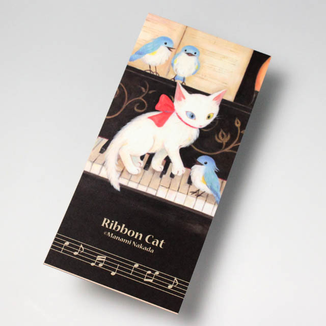 猫と鍵盤 マチつき巾着ミニトート 226372 音楽雑貨