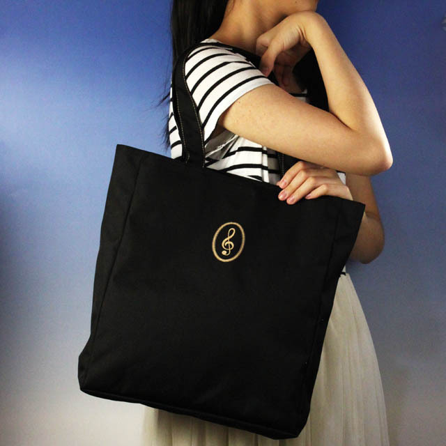 レッスンバック　ブラック Ziptop レッスンバッグ ト音記号 ブラック 126053 音楽雑貨