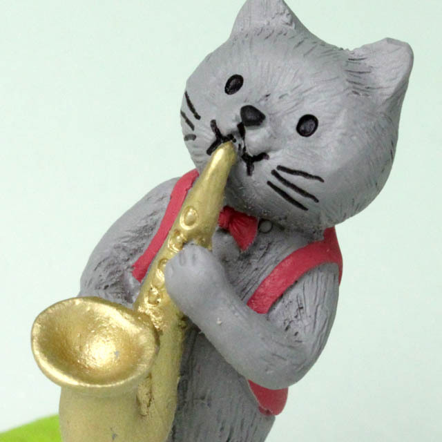 音符の森 オーナメント サックス ねこ 音楽雑貨