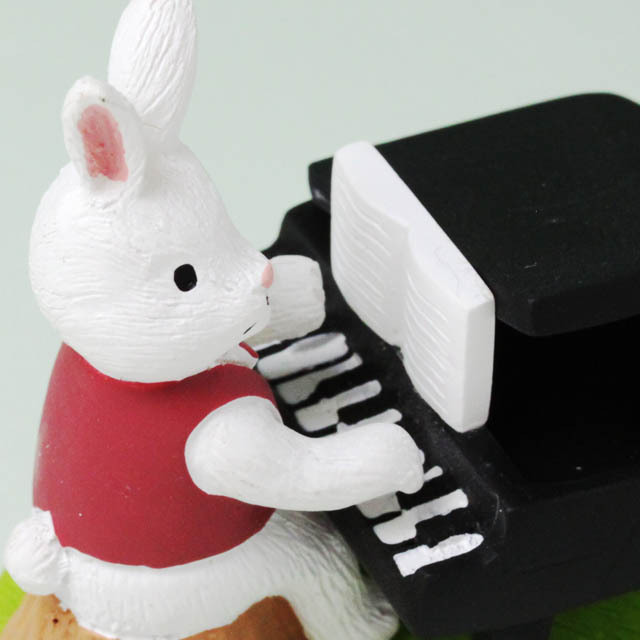 音符の森 オーナメント グランドピアノ うさぎ 音楽雑貨