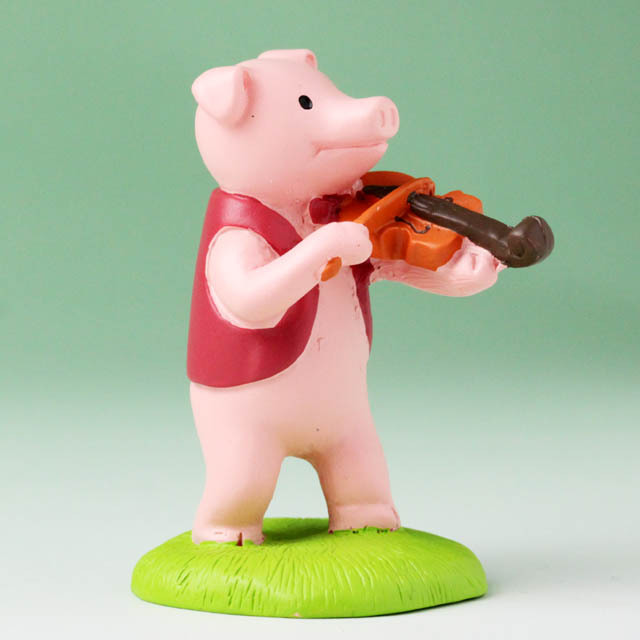 【ブタさんは家族さま専用出品】ヴァイオリン 音符の森 《ヴァイオリン ぶた》 音楽雑貨・アクセサリー専門店