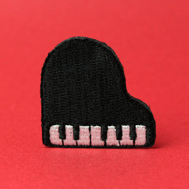 ワッペン 刺繍ステッカー グランドピアノ 音楽グッズ 音楽雑貨