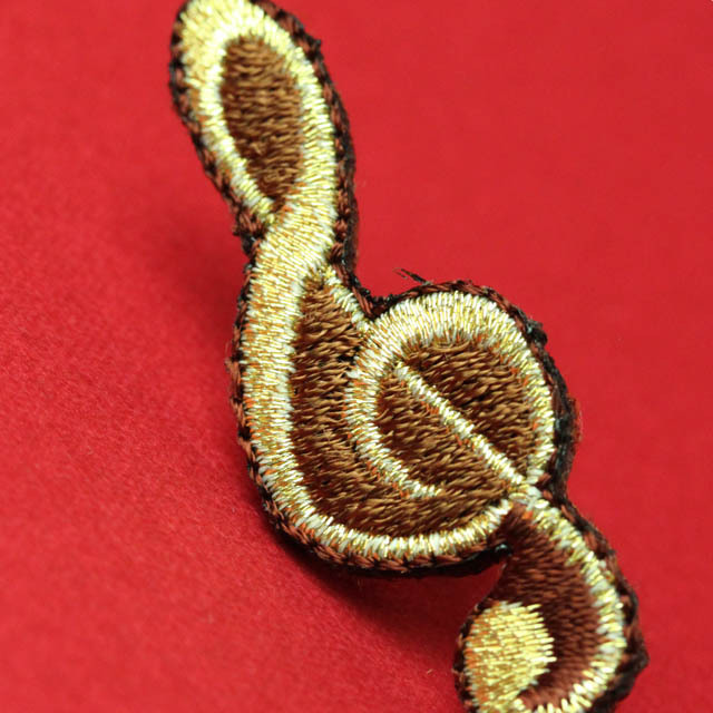 ワッペン 刺繍ステッカー ト音記号 音楽グッズ 音楽雑貨