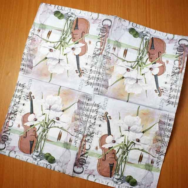 ペーパーナプキン ヴァイオリン 音楽雑貨 音楽グッズ