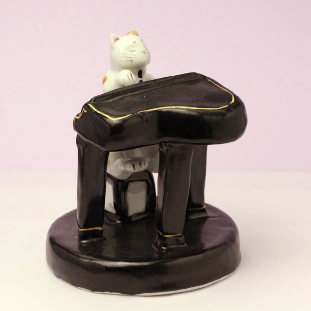 九谷焼 猫JAZZ グランドピアノ 音楽雑貨 音楽グッズ