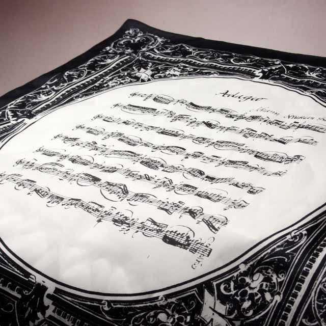 バッハ,無伴奏ヴァイオリンのためのソナタ第1番,Adagio,ハンカチ,音楽雑貨