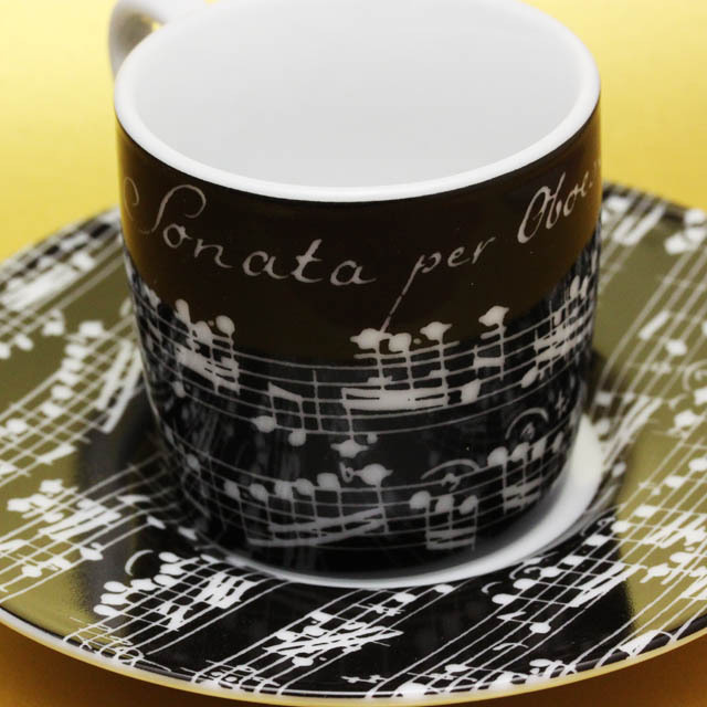 Vivaldi オーボエのためのソナタ Espresso Cup ＆ Saucer 《ブラック