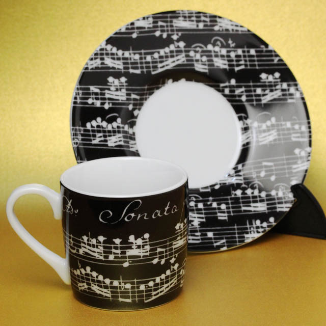 Vivaldi オーボエのためのソナタ Espresso Cup ＆ Saucer 《ブラック
