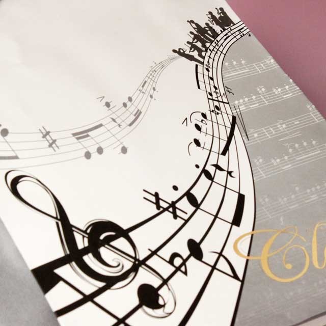 ギフト紙手提 音符 音楽雑貨 音楽グッズ