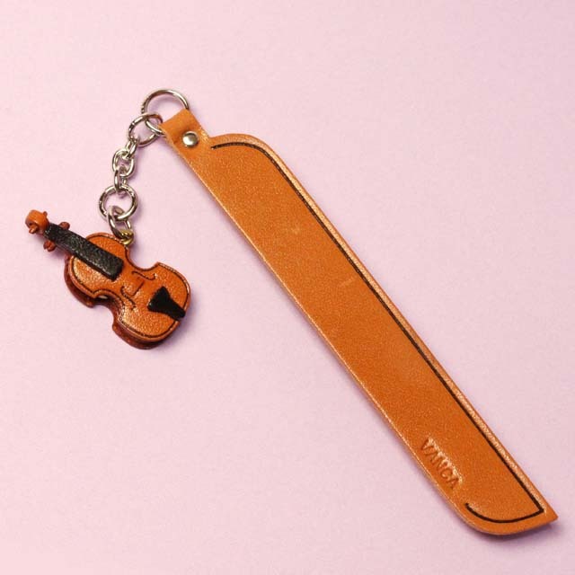 本革製 ブックマーク ヴァイオリン 音楽雑貨 音楽グッズ