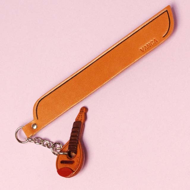 本革製 ブックマーク マンドリン 音楽雑貨 音楽グッズ