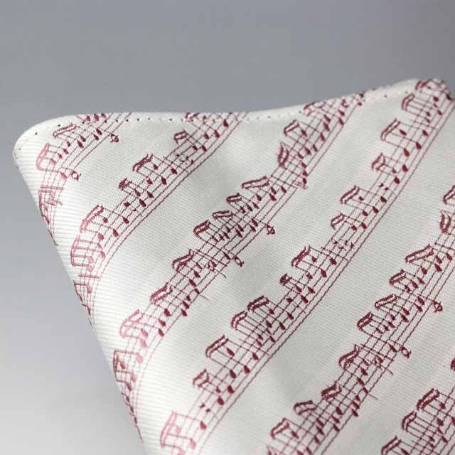 クラバット ネクタイ生地 楽譜 ブックカバー 音楽雑貨 音楽グッズ
