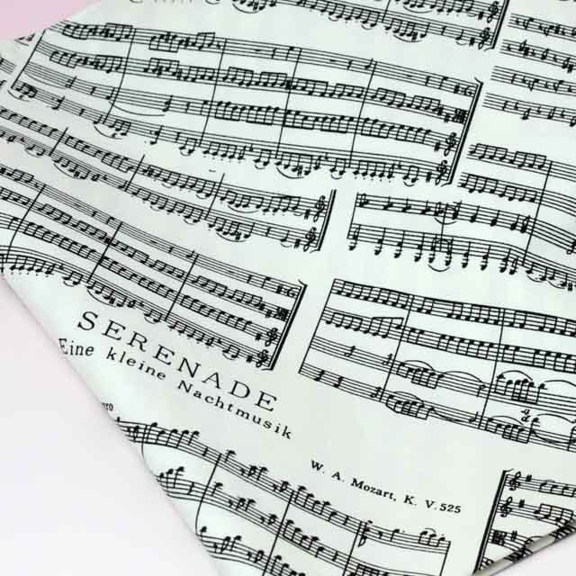 白いアイネクライネ 風呂敷 バンダナ 音楽雑貨 音楽グッズ