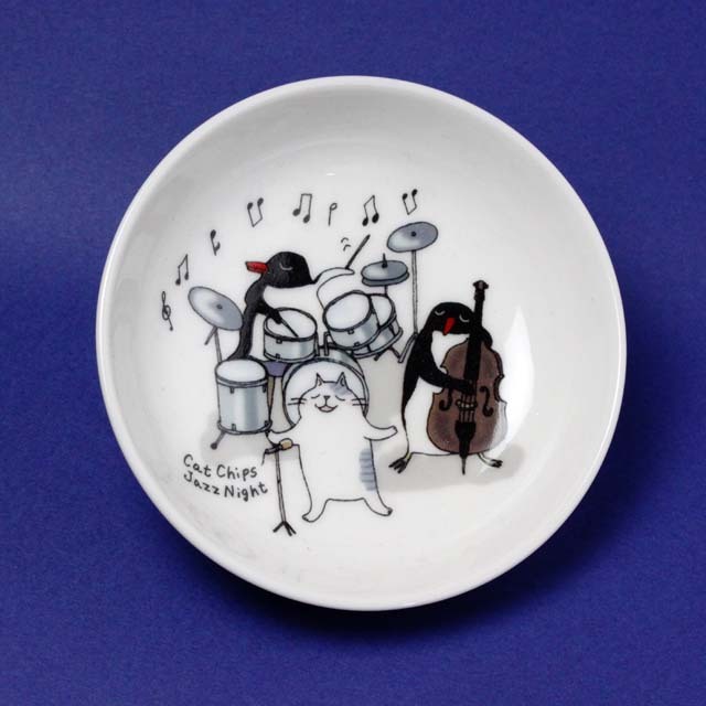 Cat Chips Jazz Night 豆絵皿 音楽雑貨・アクセサリー専門店