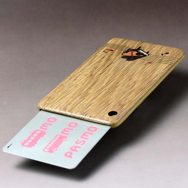 寄木象嵌 パスケース ICカード 音楽雑貨 グランドピアノ