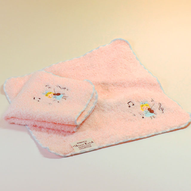 音楽雑貨 タオルハンカチ ShinziKatoh ヴァイオリン 鍵盤 音符