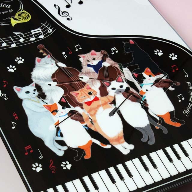 キャット シンフォニカ オーケストラ クリアファイル 音楽雑貨