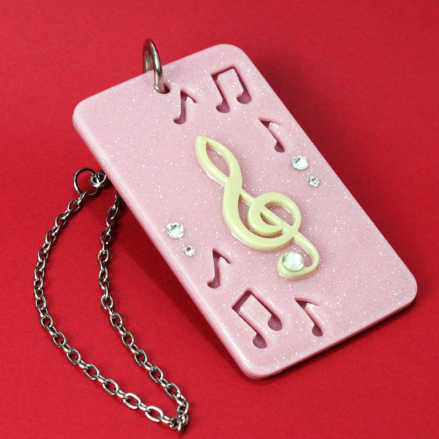 ラメ入 パスケース ト音記号 音楽雑貨 音楽グッズ