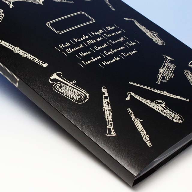 譜面用クリアファイル 《Winds》 吹奏楽器たち 128736 音楽雑貨