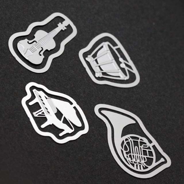 楽器クリップス ホルン ヴァイオリン ピアノ ティンパニ 音楽雑貨 音楽グッズ