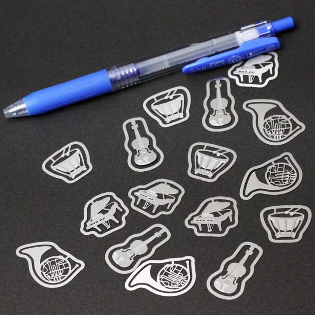 楽器クリップス ホルン ヴァイオリン ピアノ ティンパニ 音楽雑貨 音楽グッズ