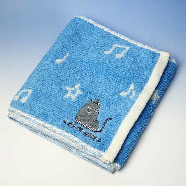 今治製マフラータオル Do-re-meow 《ブルー》 209947 音楽雑貨