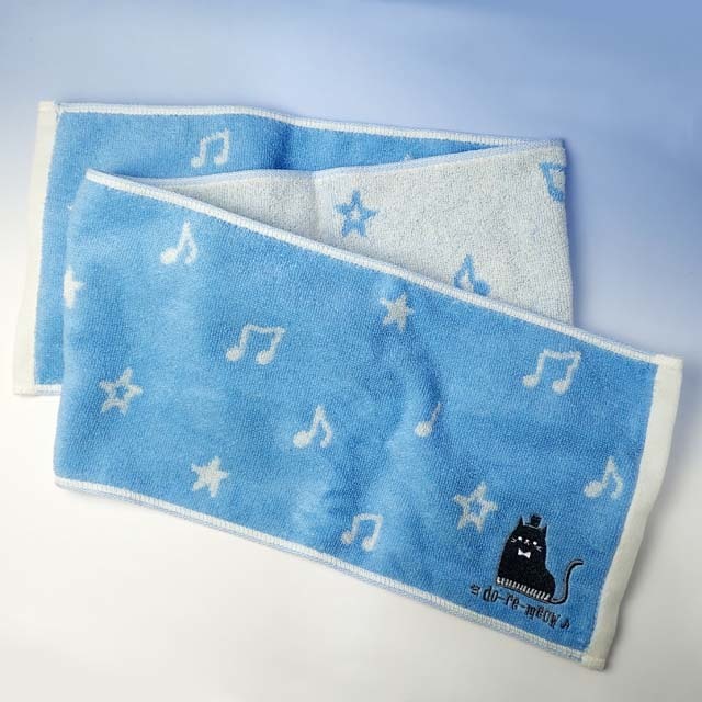 今治製マフラータオル Do-re-meow 《ブルー》 209947 音楽雑貨