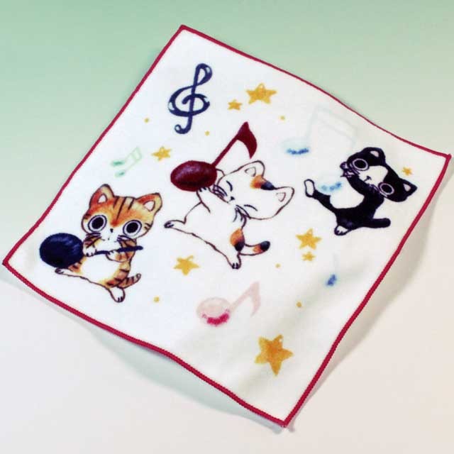 ハンドタオル Yamaneko 音符 音楽雑貨 音楽グッズ