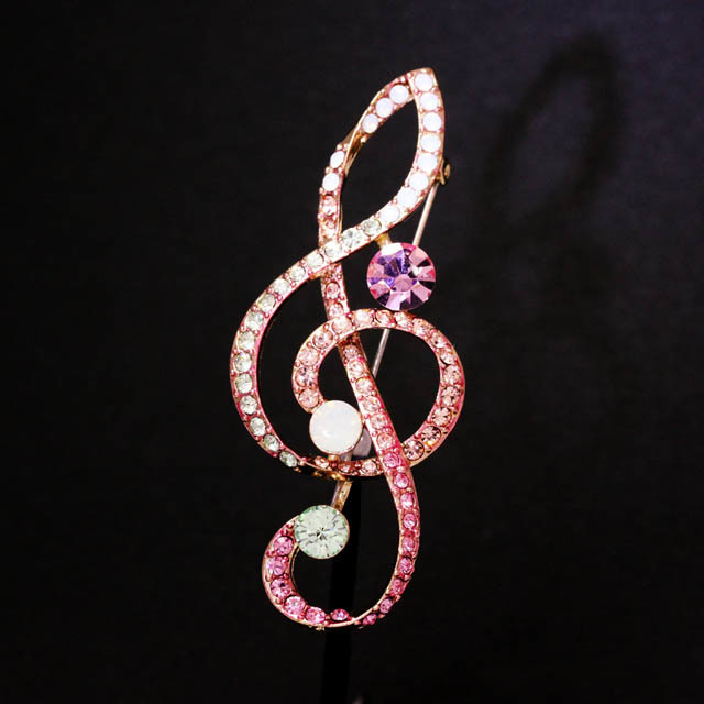 キラキラブローチ ト音記号 音楽雑貨 音楽アクセサリー