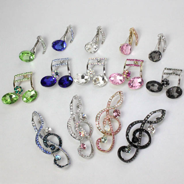 キラキラブローチ ト音記号 音楽雑貨 音楽アクセサリー