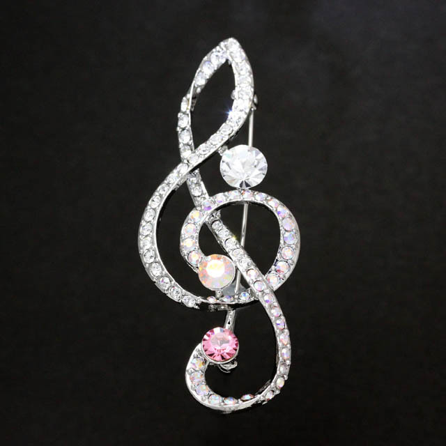 キラキラブローチ ト音記号 音楽雑貨 音楽アクセサリー