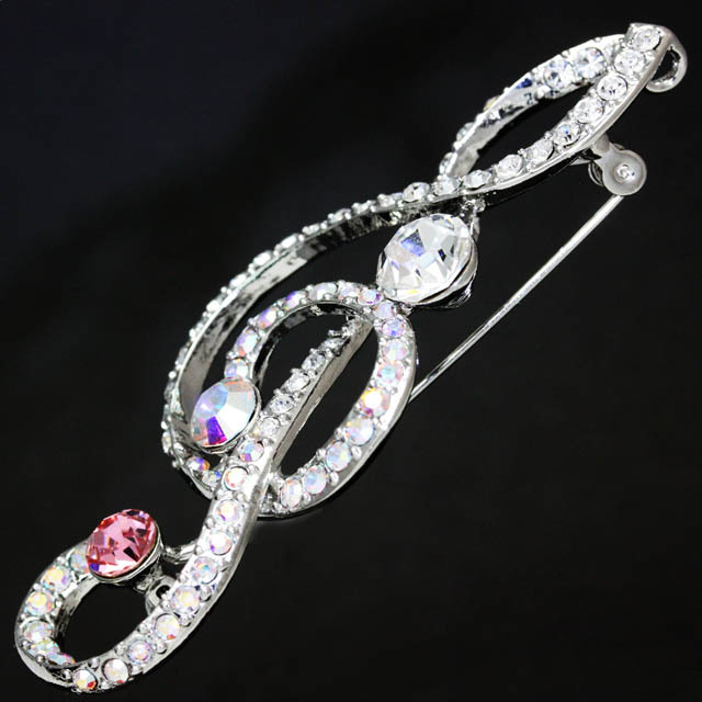 キラキラブローチ ト音記号 音楽雑貨 音楽アクセサリー