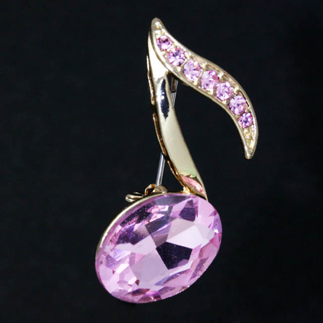 キラキラブローチ ８分音符 音楽雑貨 音楽アクセサリー