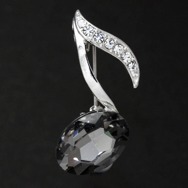 キラキラブローチ ８分音符 音楽雑貨 音楽アクセサリー